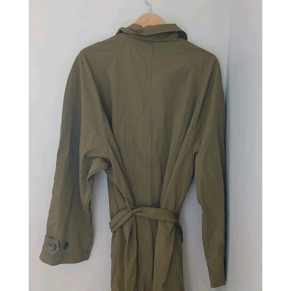 Vtg Banana Republic Safari & Travel Trench Rain Coat Size XL Nylon Belted Duster
